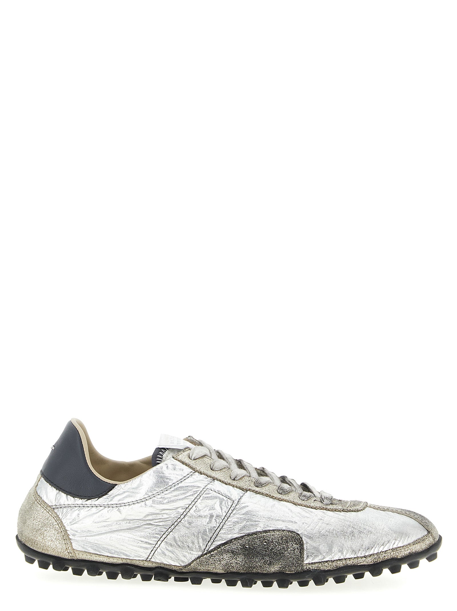 Sprinters Sneakers Silver Calfskin Leather