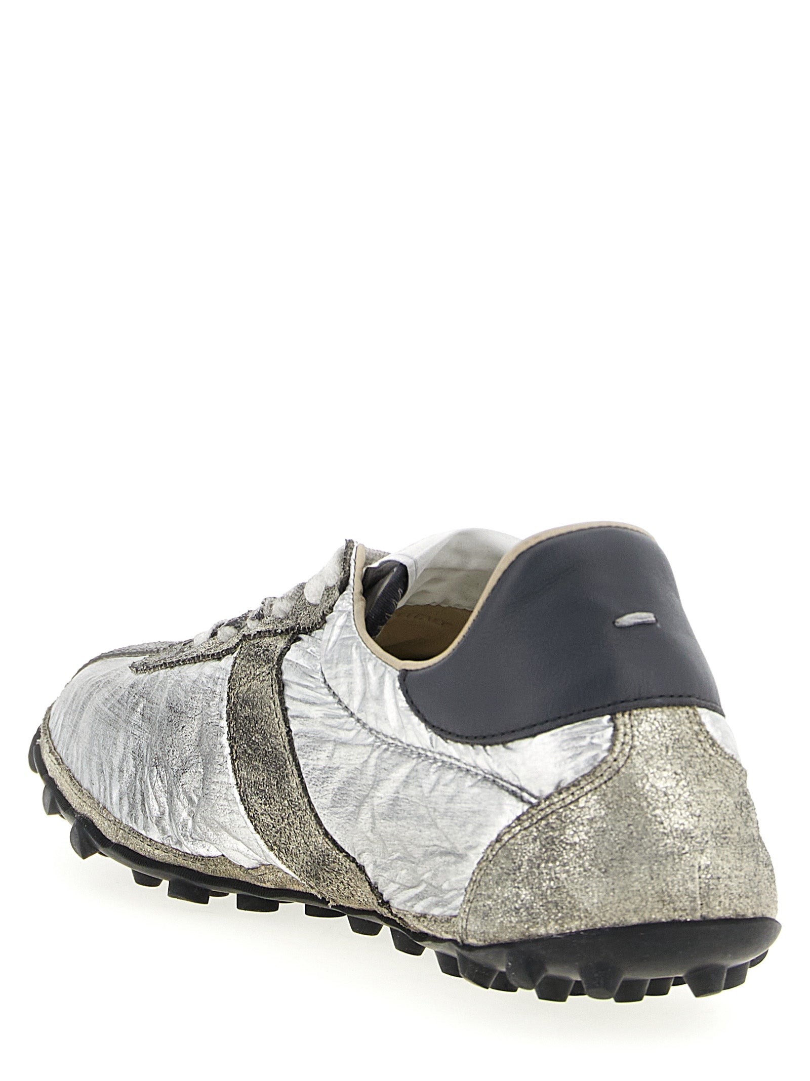 Sprinters Sneakers Silver Calfskin Leather