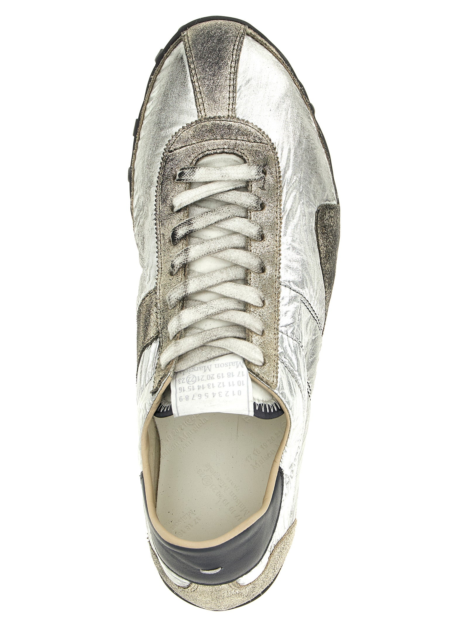 Sprinters Sneakers Silver Calfskin Leather