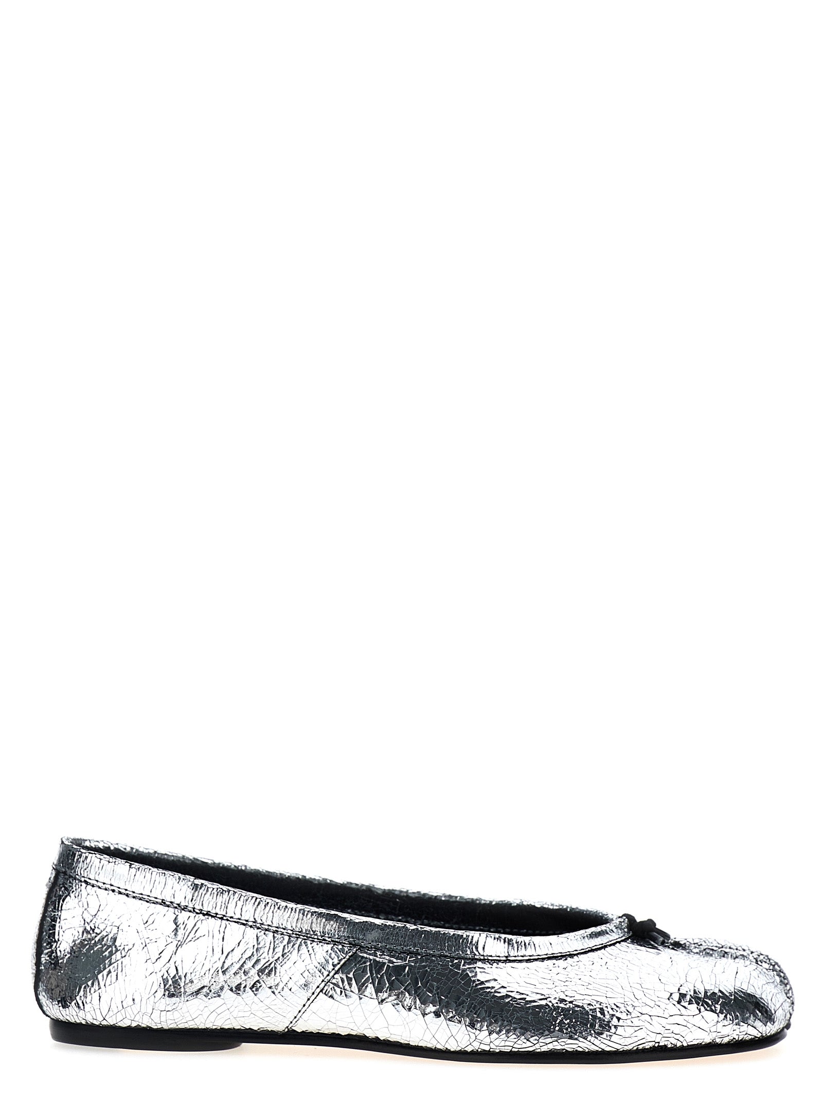 Tabi Broken Mirror ballet flats Silver Bovine Leather (bos Taurus) Flat Shoes