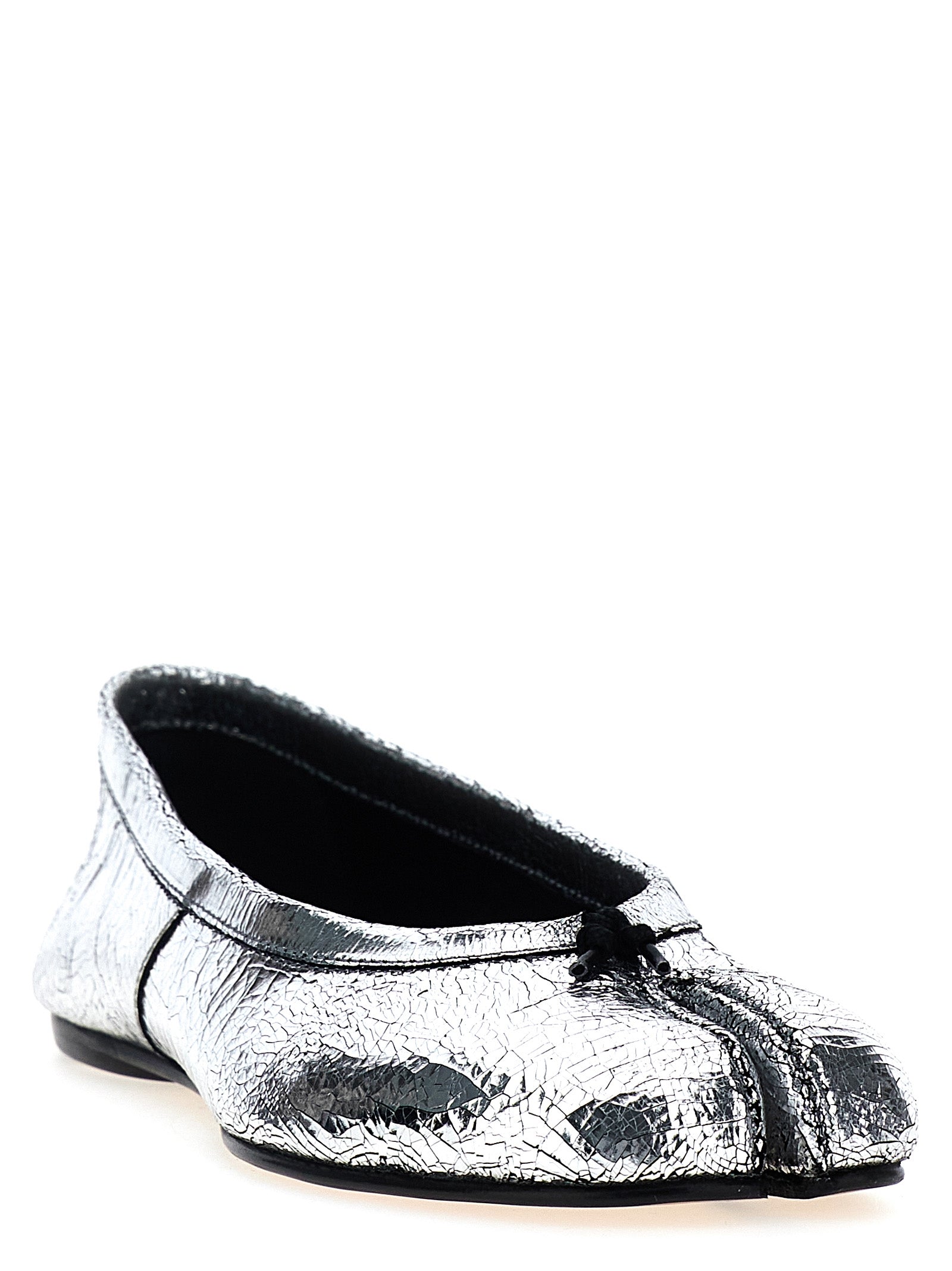 Tabi Broken Mirror ballet flats Silver Bovine Leather (bos Taurus) Flat Shoes
