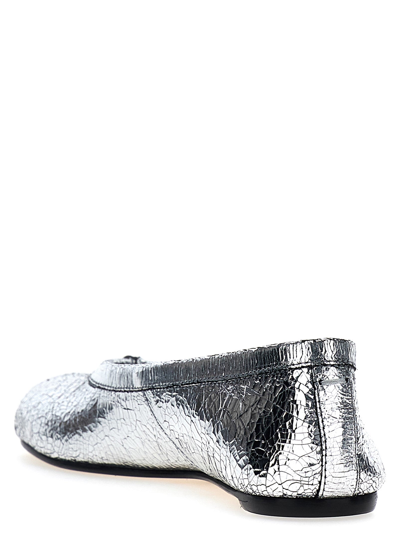 Tabi Broken Mirror ballet flats Silver Bovine Leather (bos Taurus) Flat Shoes