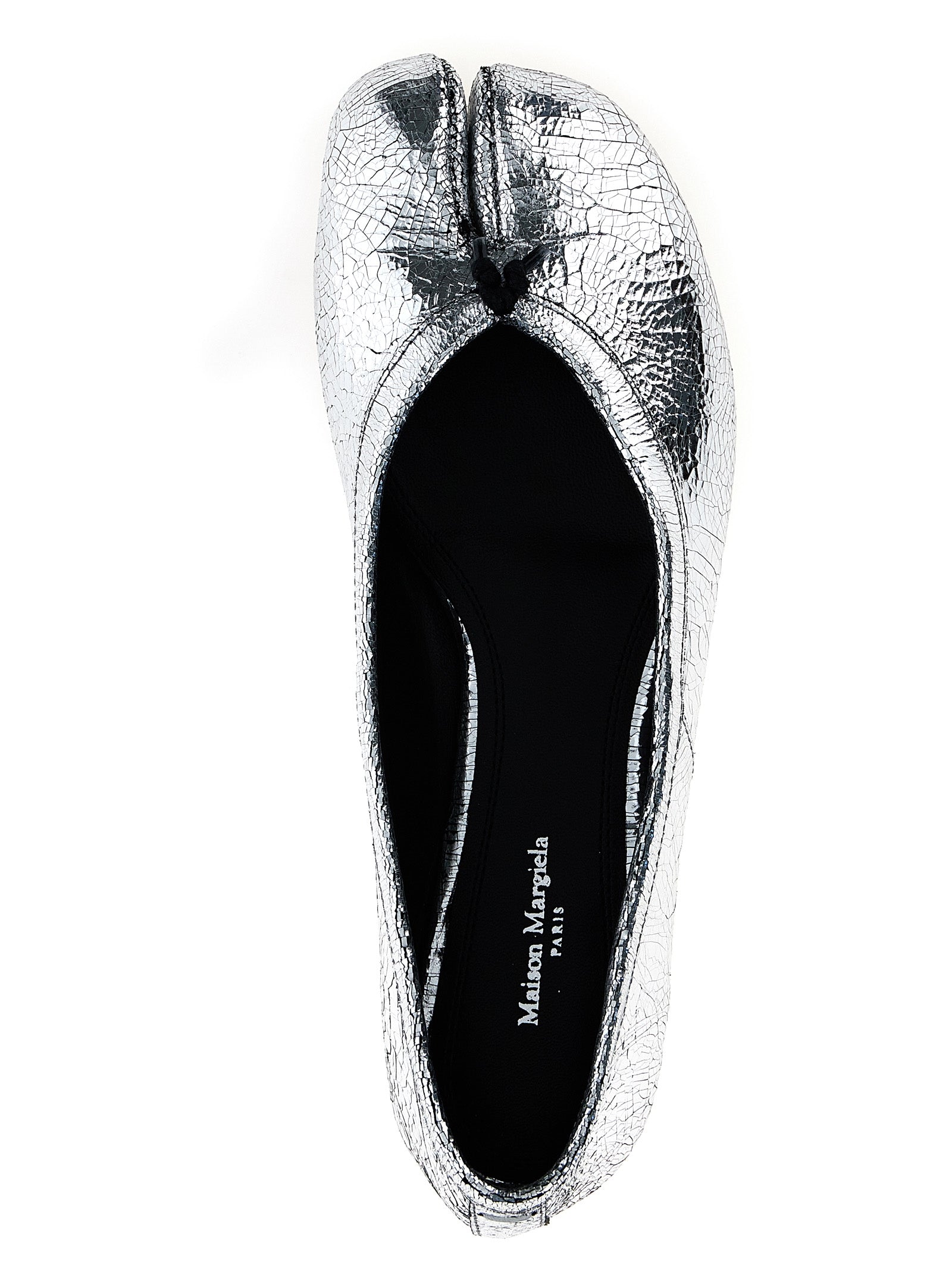 Tabi Broken Mirror ballet flats Silver Bovine Leather (bos Taurus) Flat Shoes