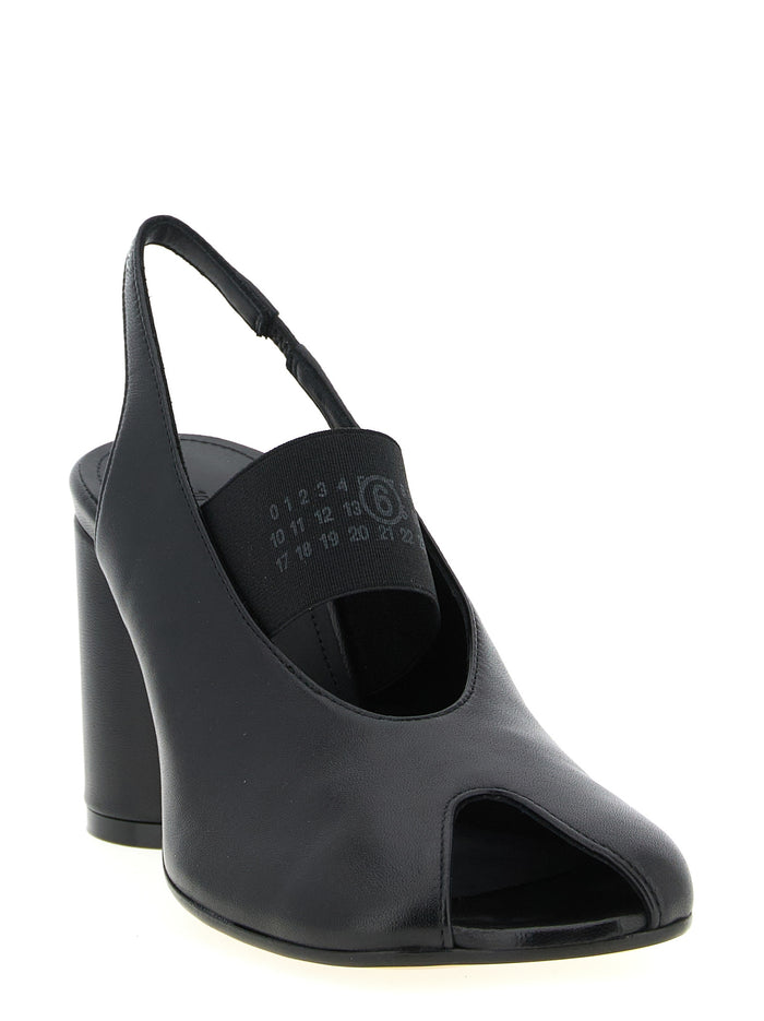 Anatomic Numeric slingback Black Lamb Leather (ovis Aries) Pumps