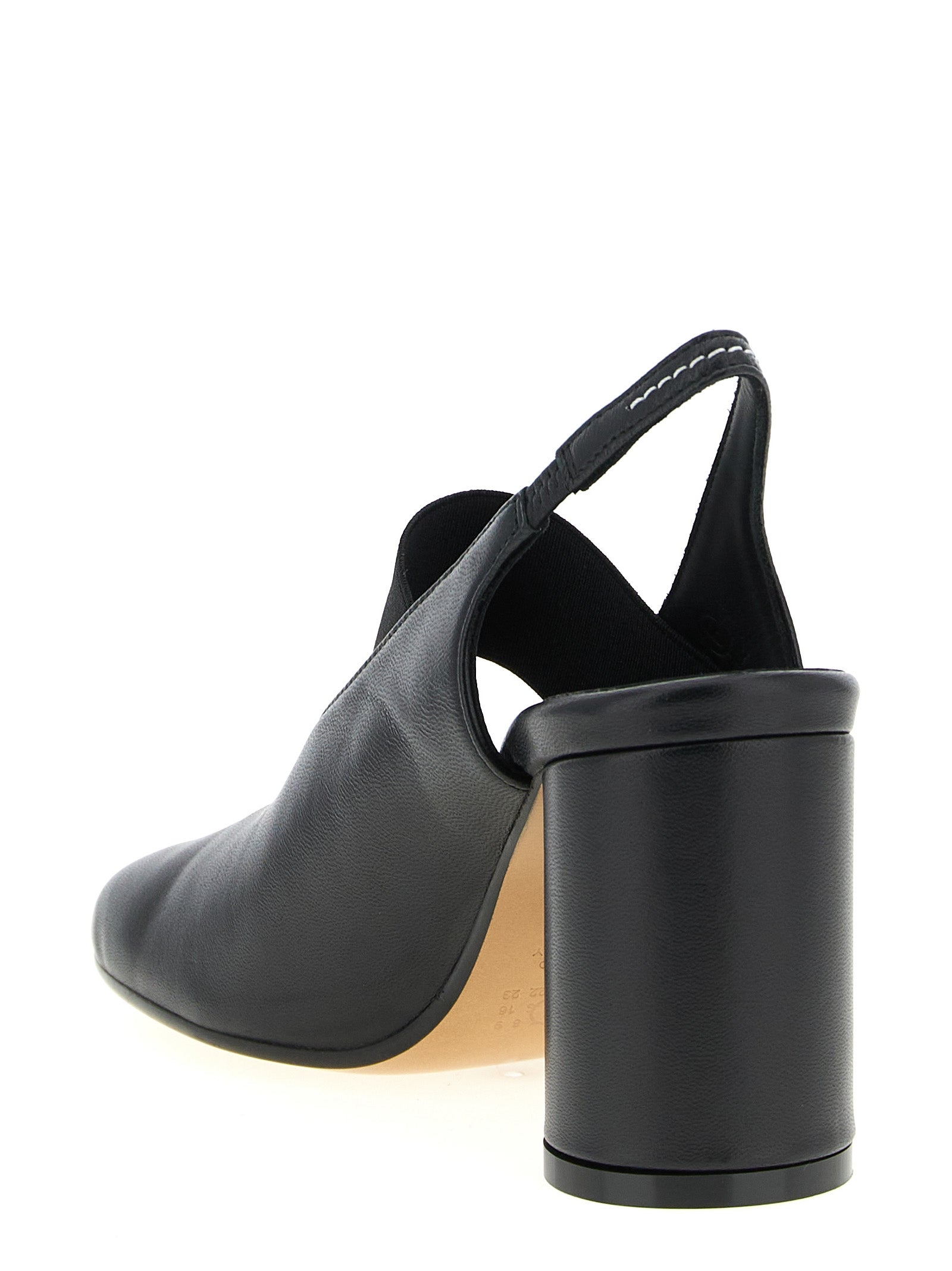 Anatomic Numeric slingback Black Lamb Leather (ovis Aries) Pumps