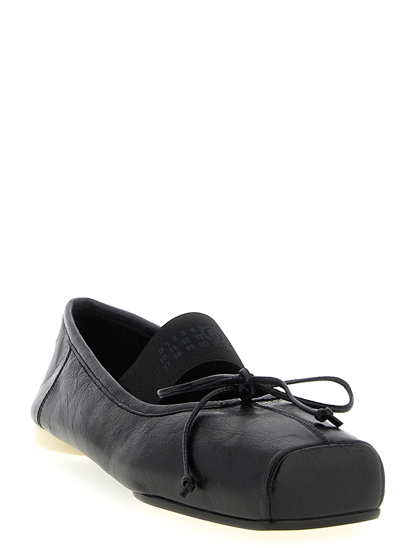 Ballet flats Black Calfskin Leather (bos Taurus) Flat Shoes