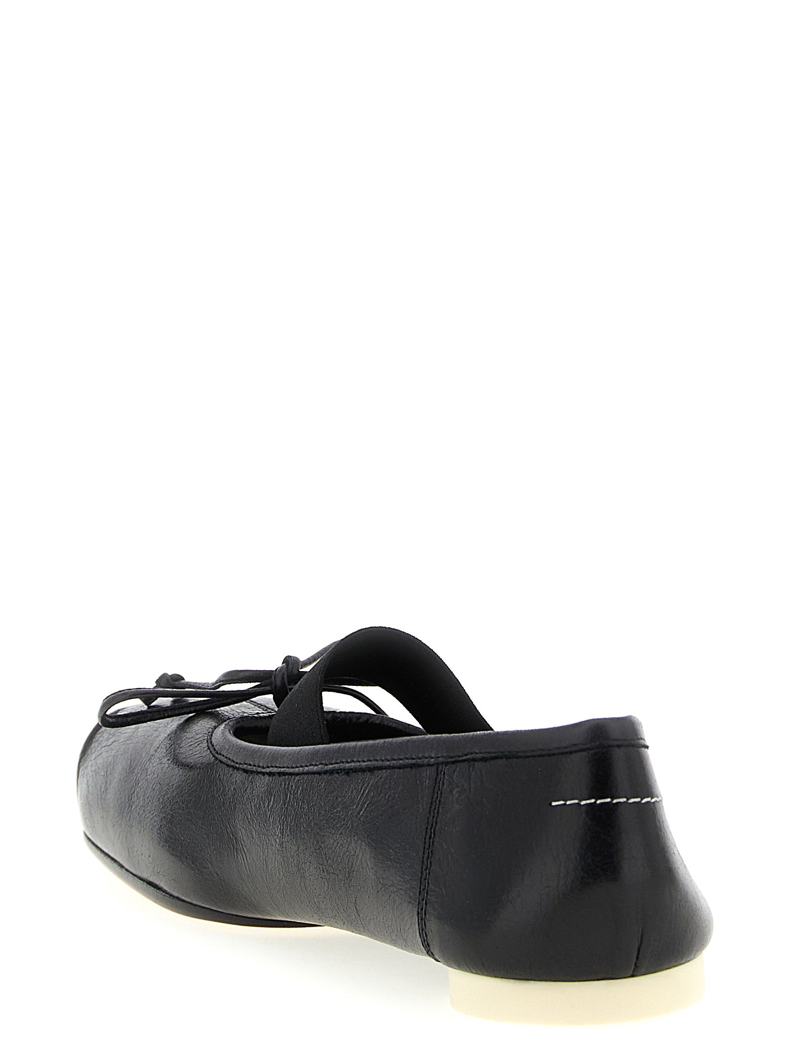 Ballet flats Black Calfskin Leather (bos Taurus) Flat Shoes
