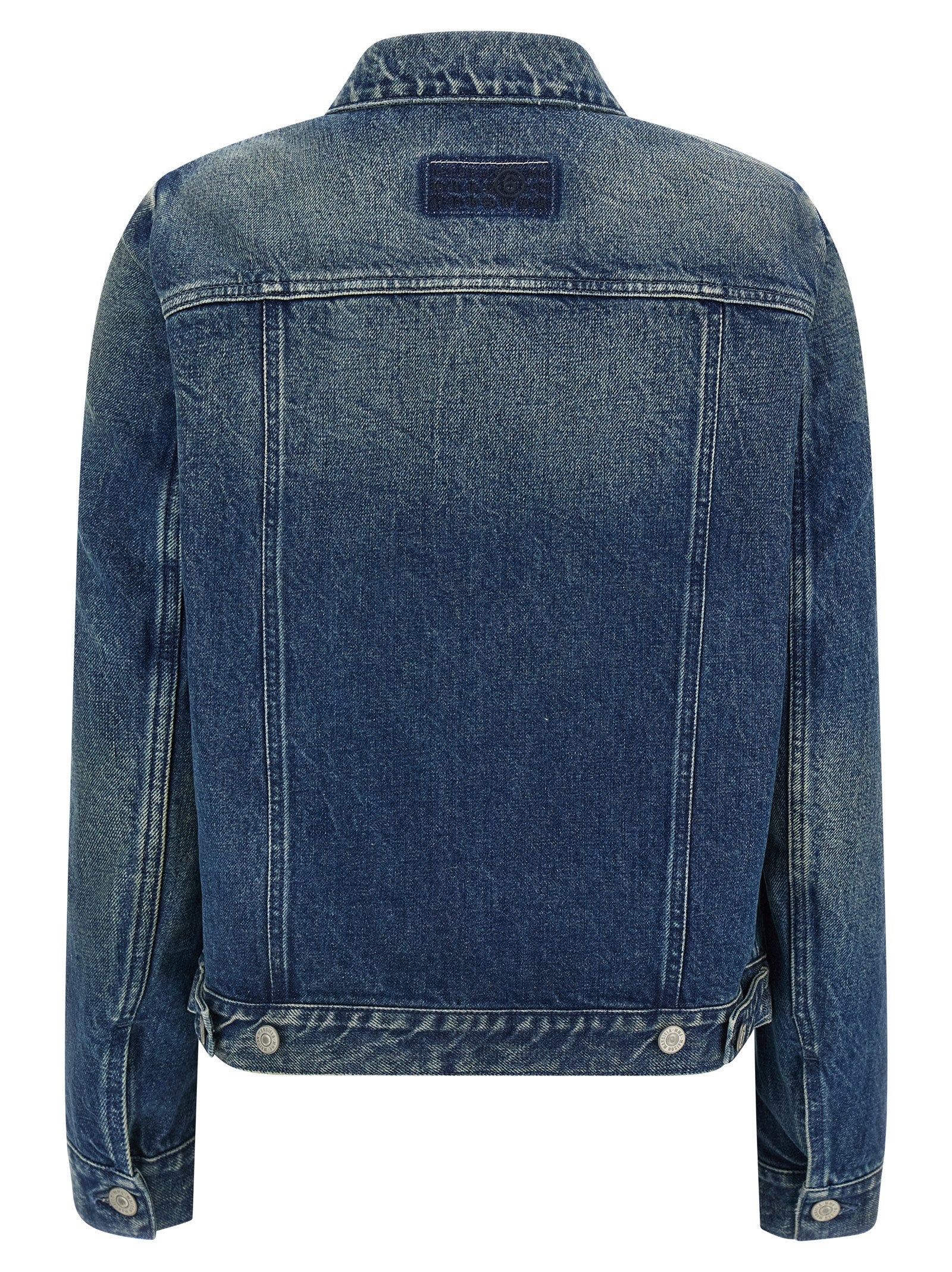 Numeric Signature Mm6 Jacket Blue Cotton Down Jacket, Parka, Casual