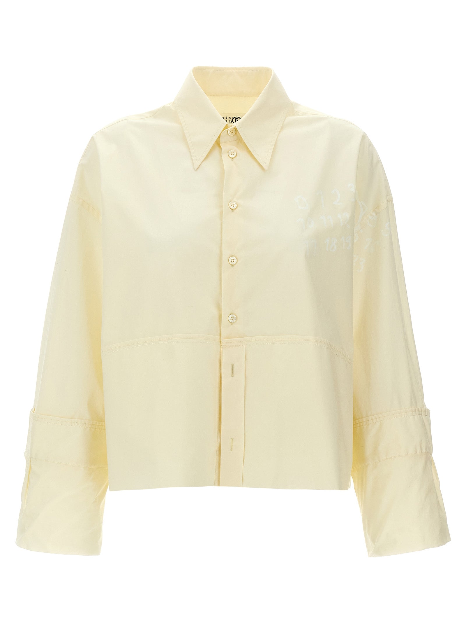 Logo print shirt White Cotton Shirt, Blouse