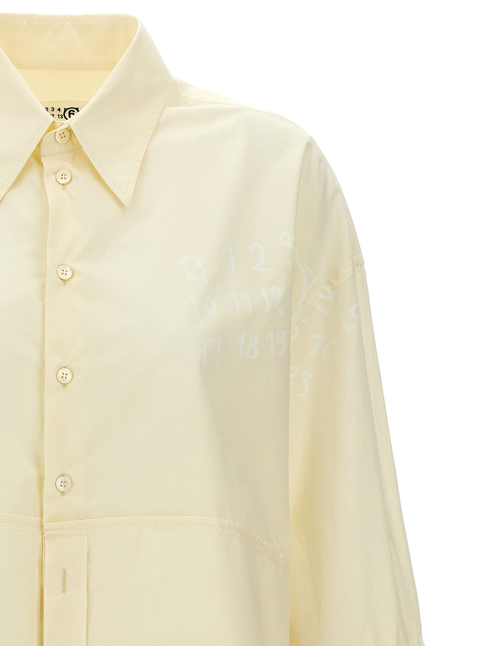 Logo print shirt White Cotton Shirt, Blouse