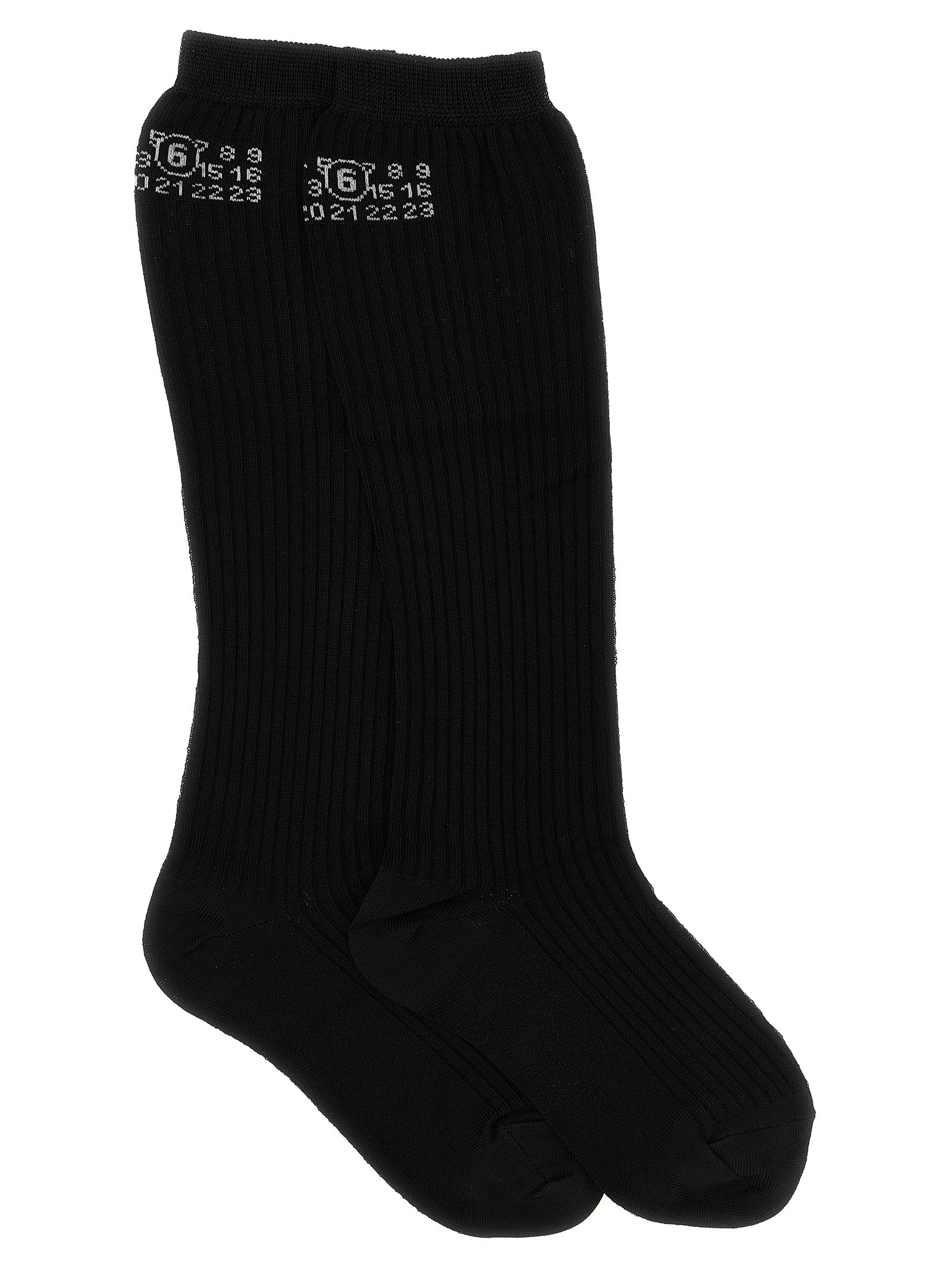 Bootleg socks Black Viscose Polyester El