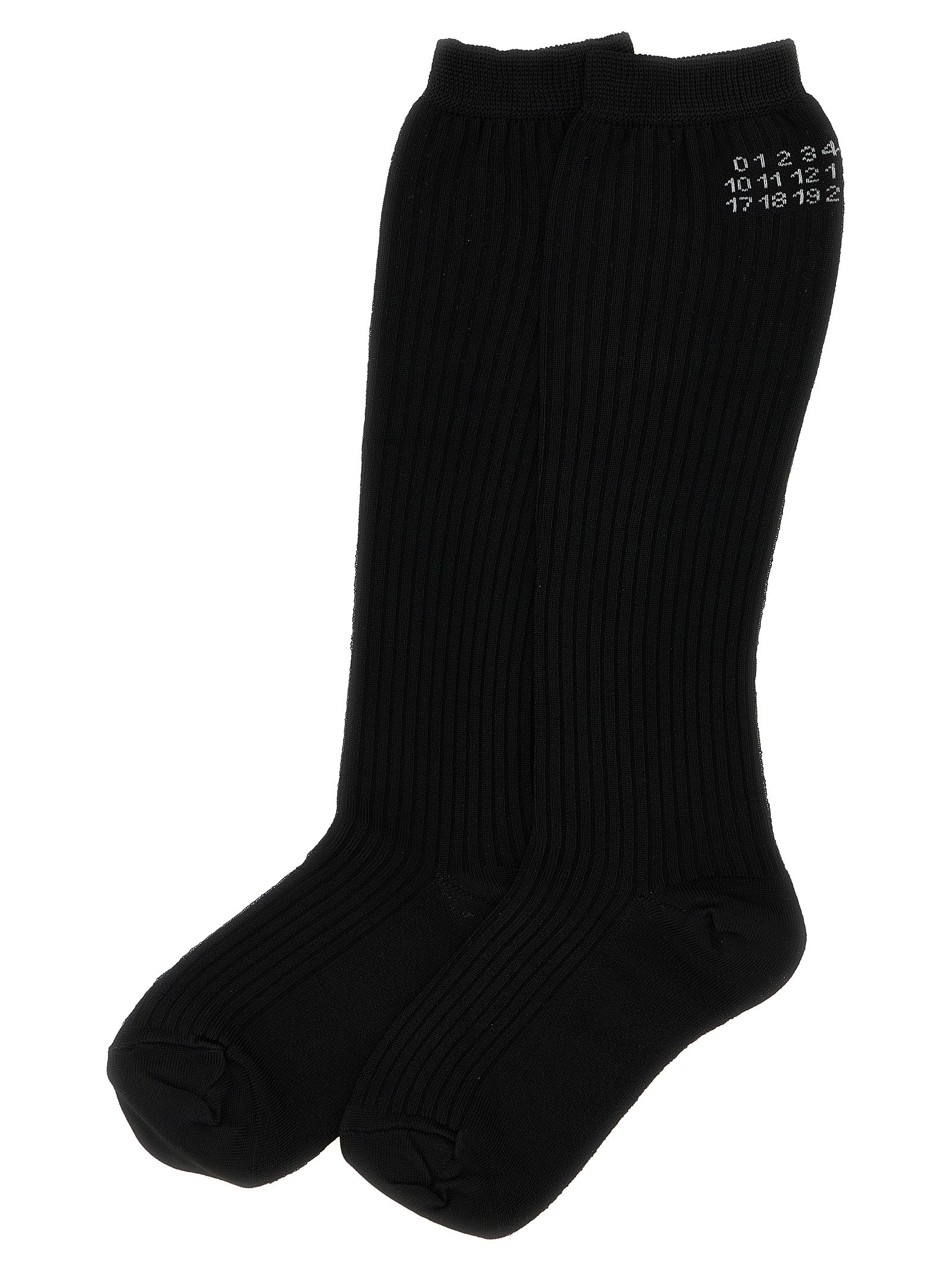 Bootleg socks Black Viscose Polyester El