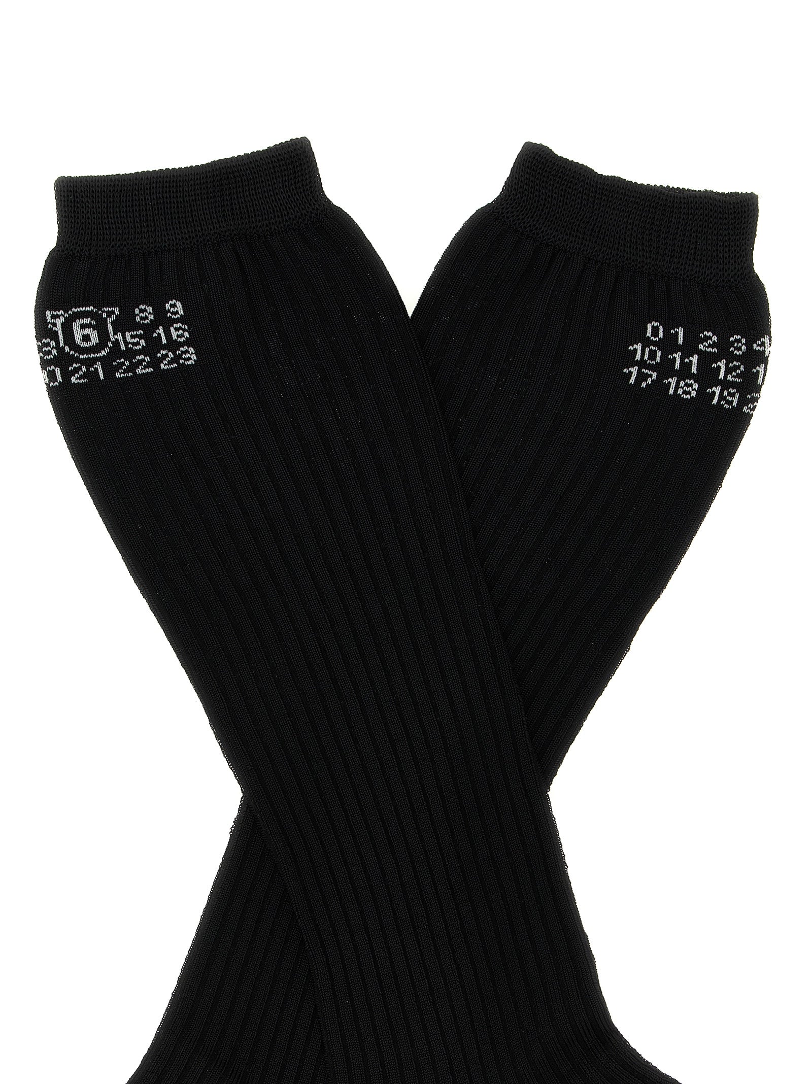 Bootleg socks Black Viscose Polyester El