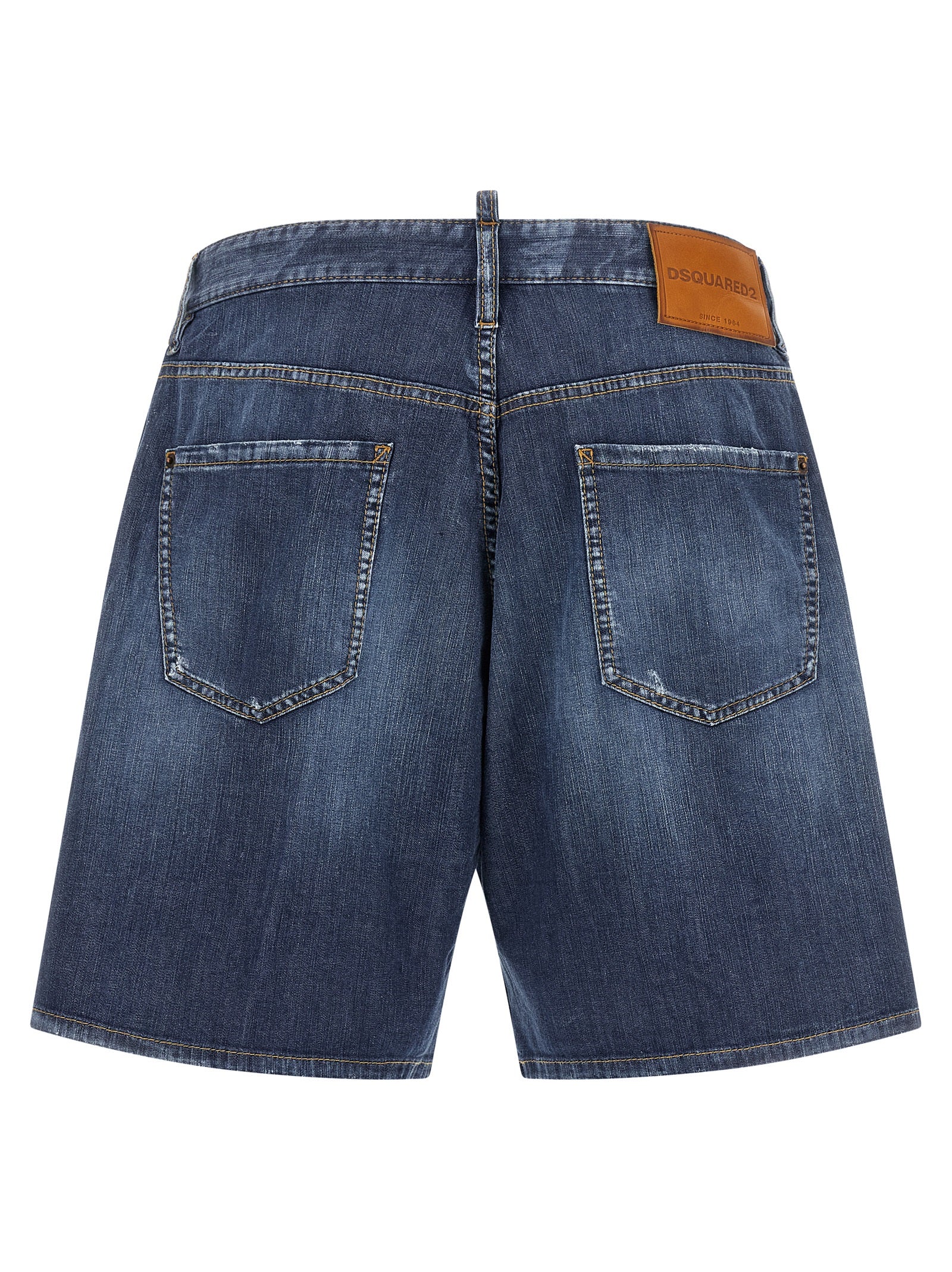 Boxer Bermuda Shorts Blue Cotton Bermuda