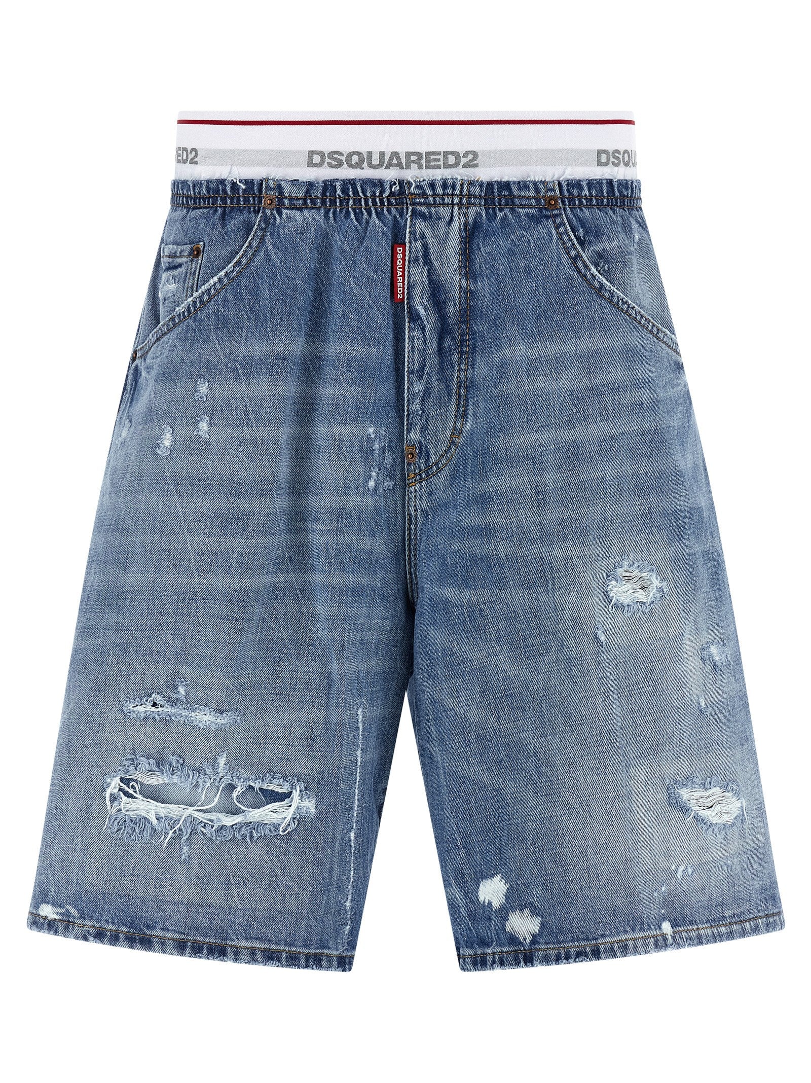 Surfer Bermuda Shorts Blue Cotton Bermuda