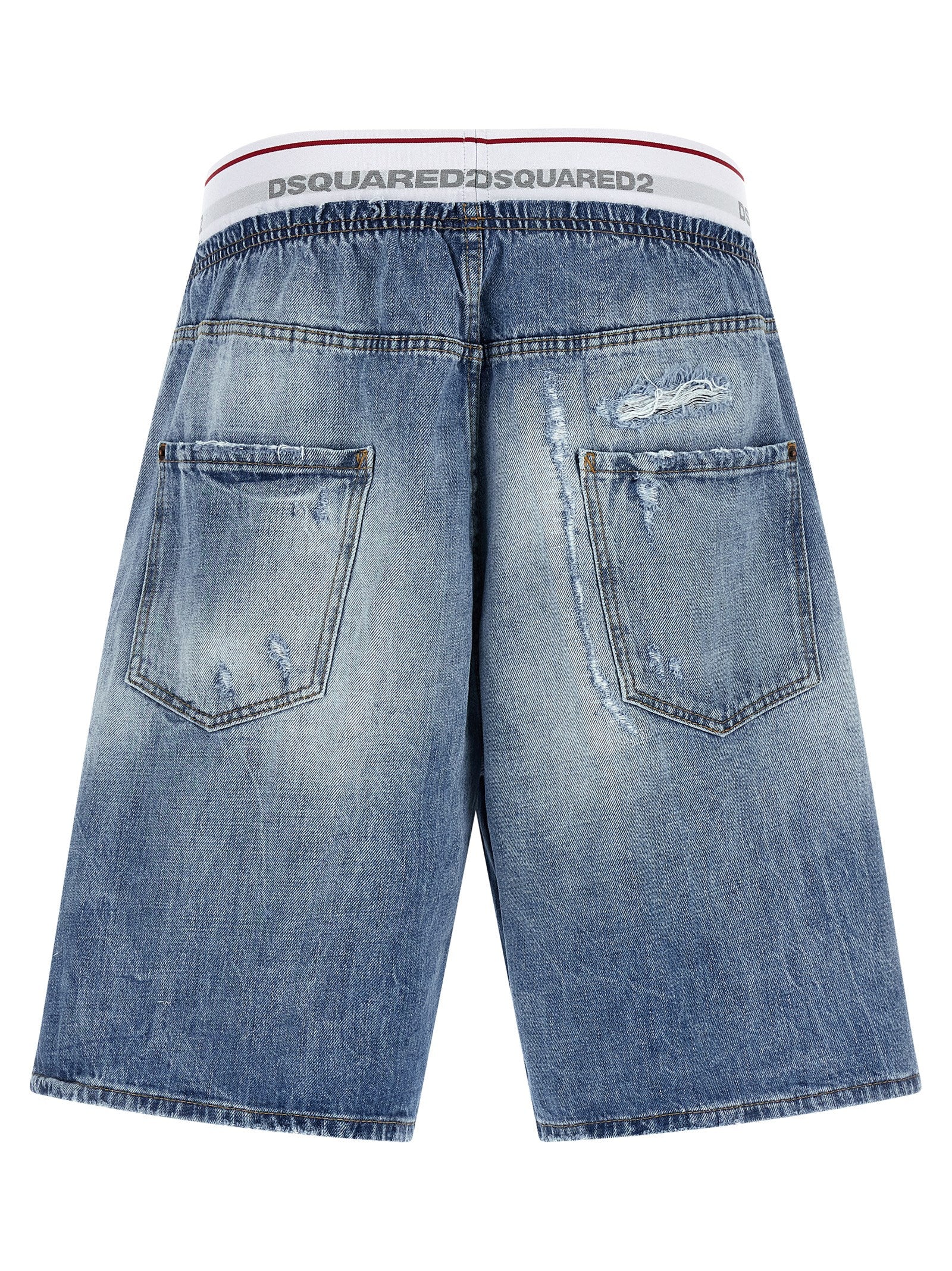 Surfer Bermuda Shorts Blue Cotton Bermuda