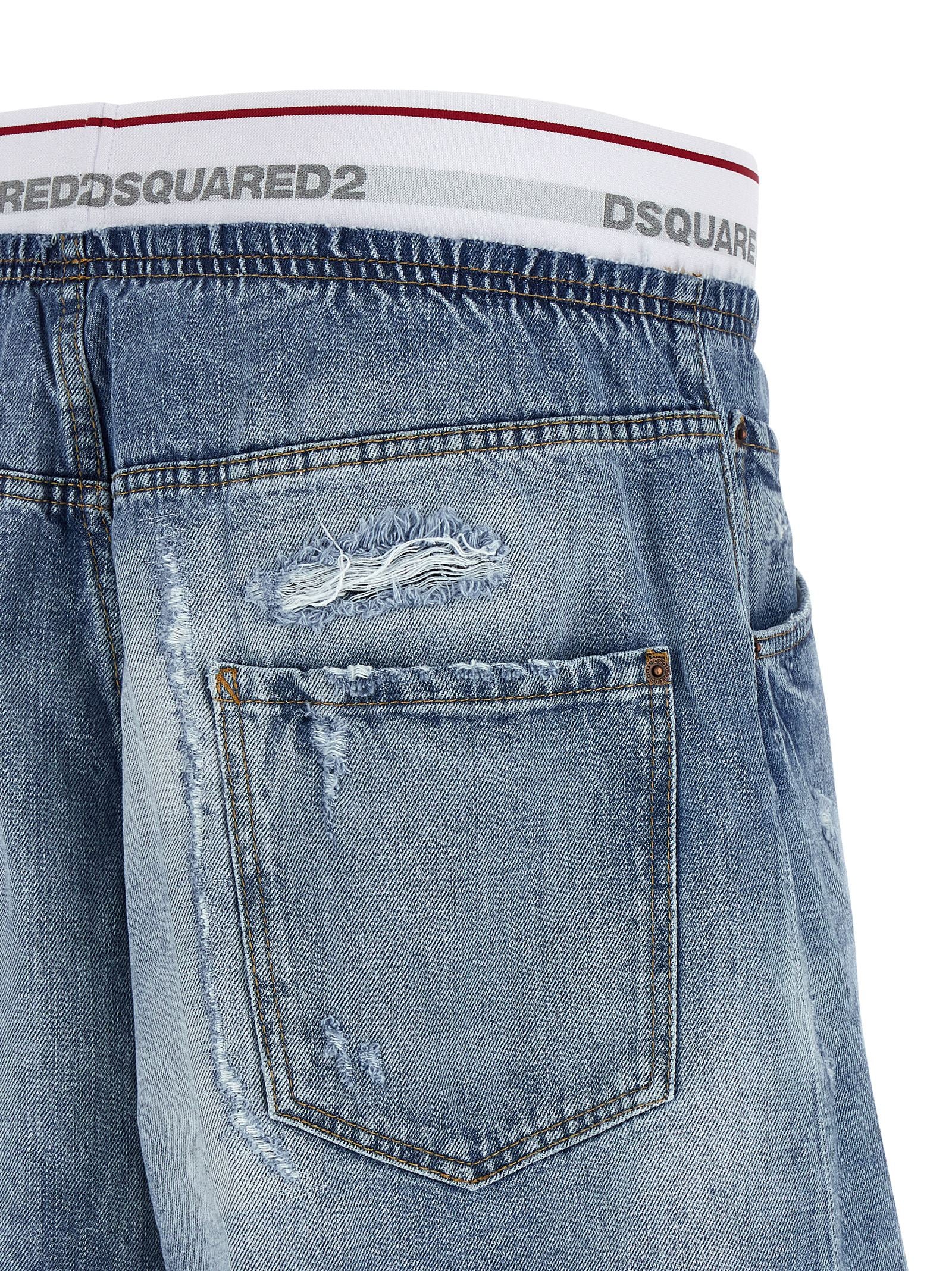 Surfer Bermuda Shorts Blue Cotton Bermuda