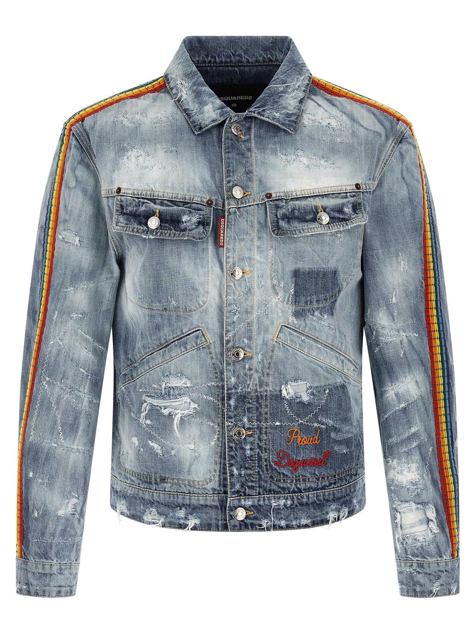 La Jean denim jacket Blue Cotton Down Jacket, Parka, Casual