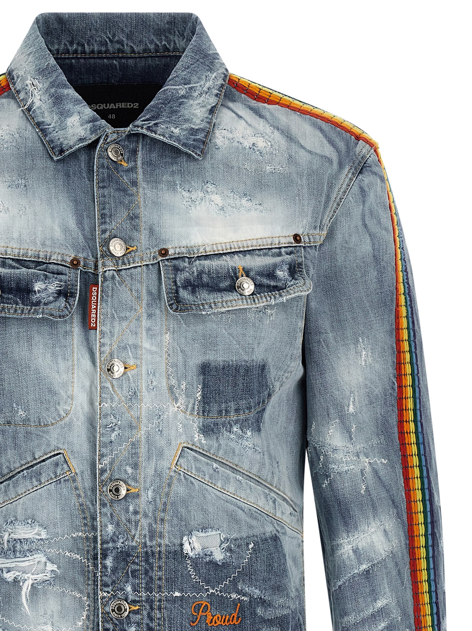 La Jean denim jacket Blue Cotton Down Jacket, Parka, Casual