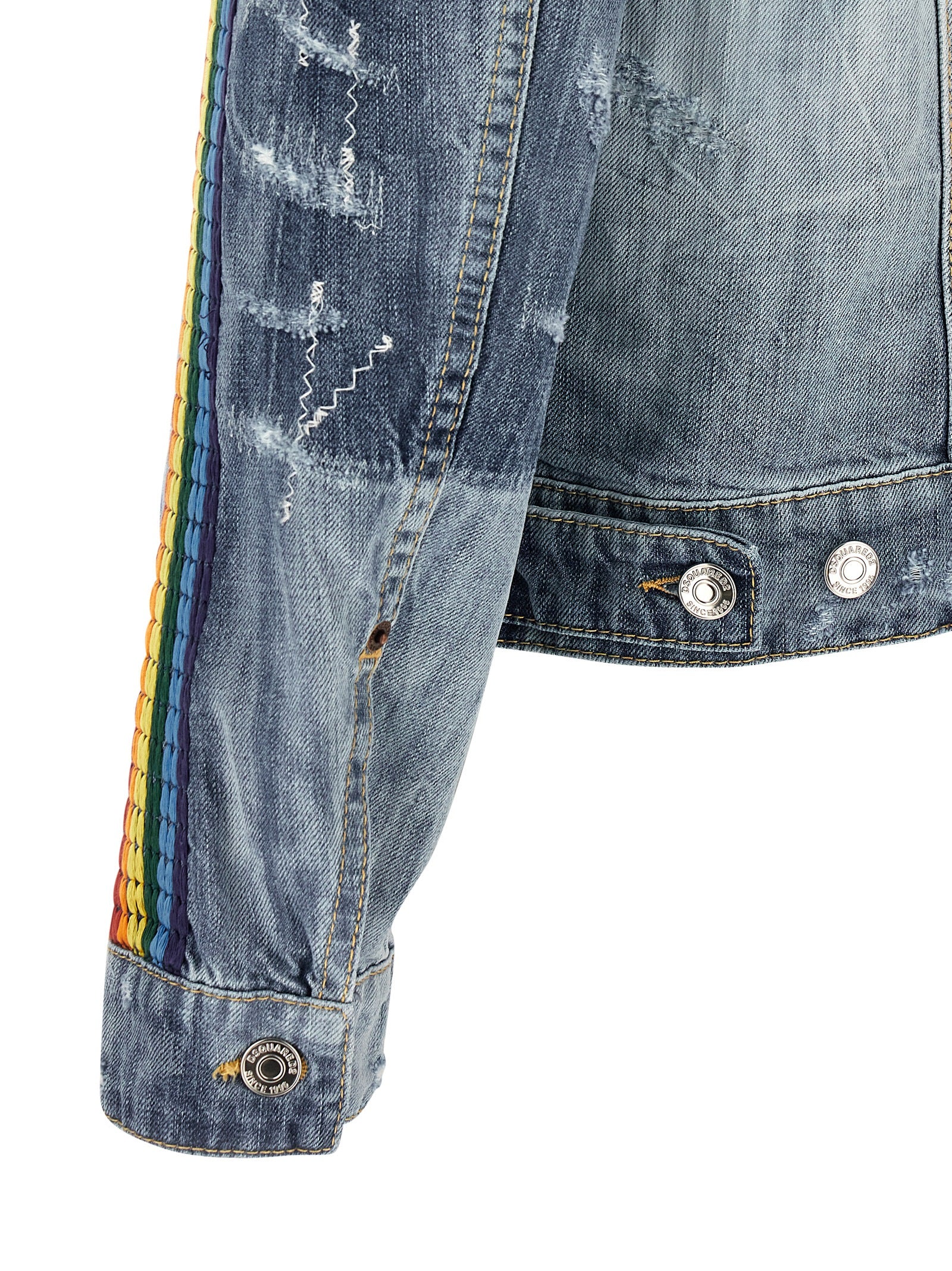 La Jean denim jacket Blue Cotton Down Jacket, Parka, Casual