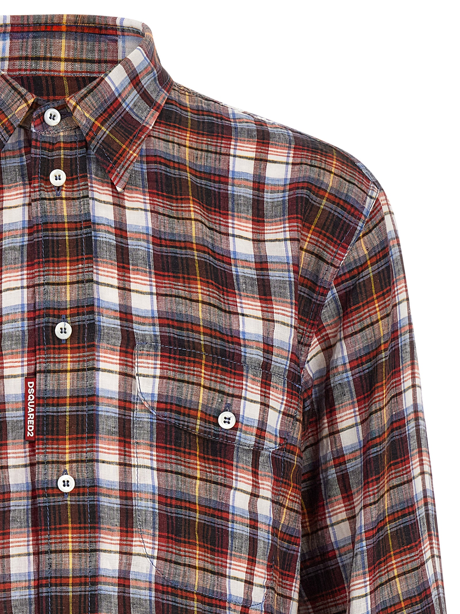 Canadian Vintage shirt Red Linen Shirt, Blouse