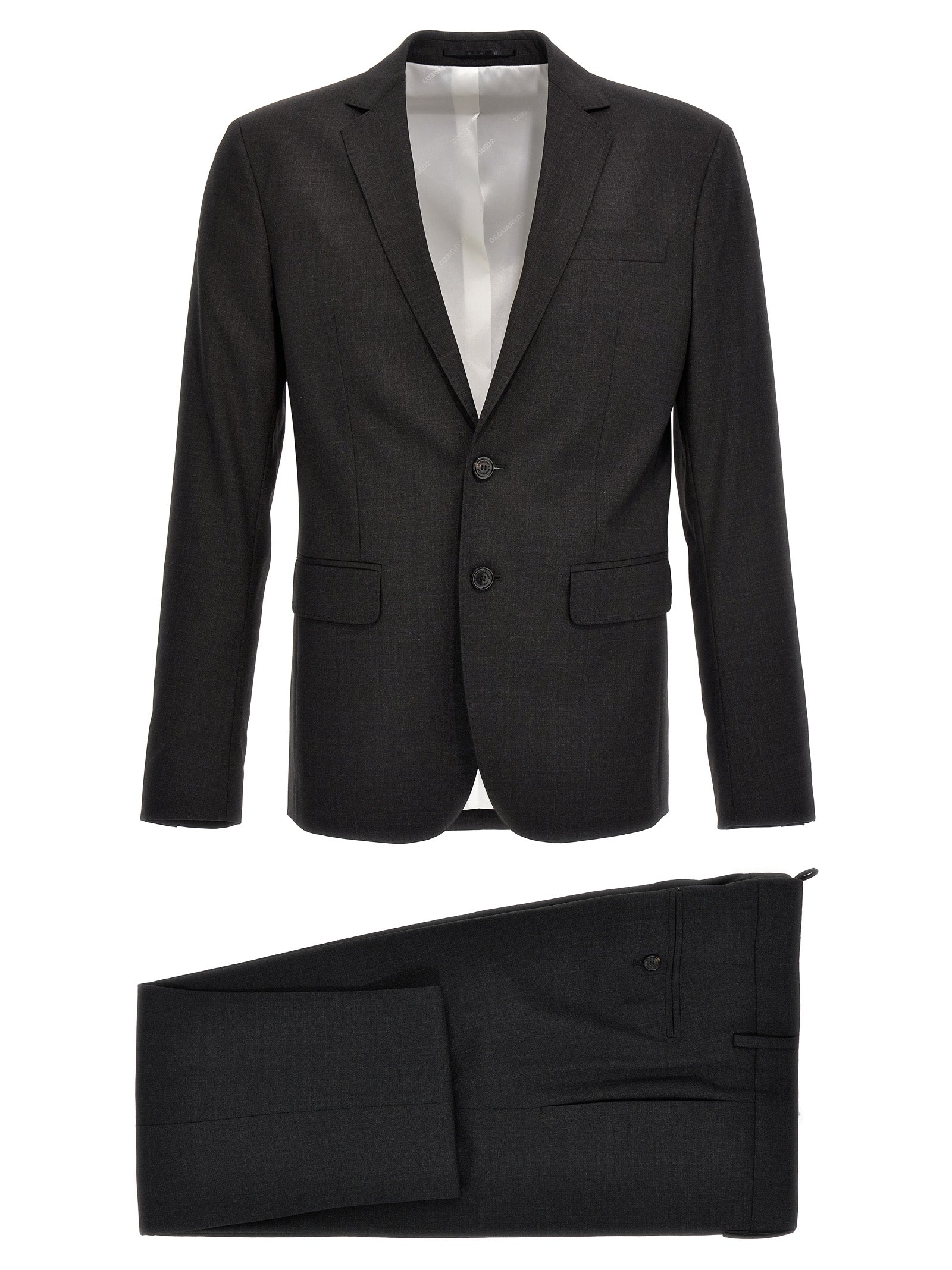 Paris Dress Gray Wool Elastane Suits