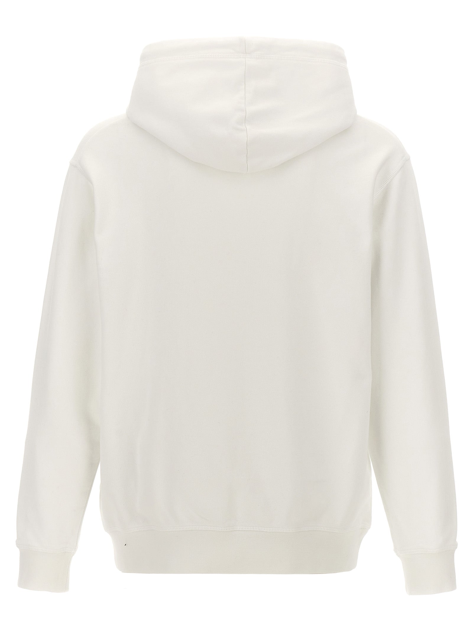 Logo print hoodie White/black Cotton Sweatshirt