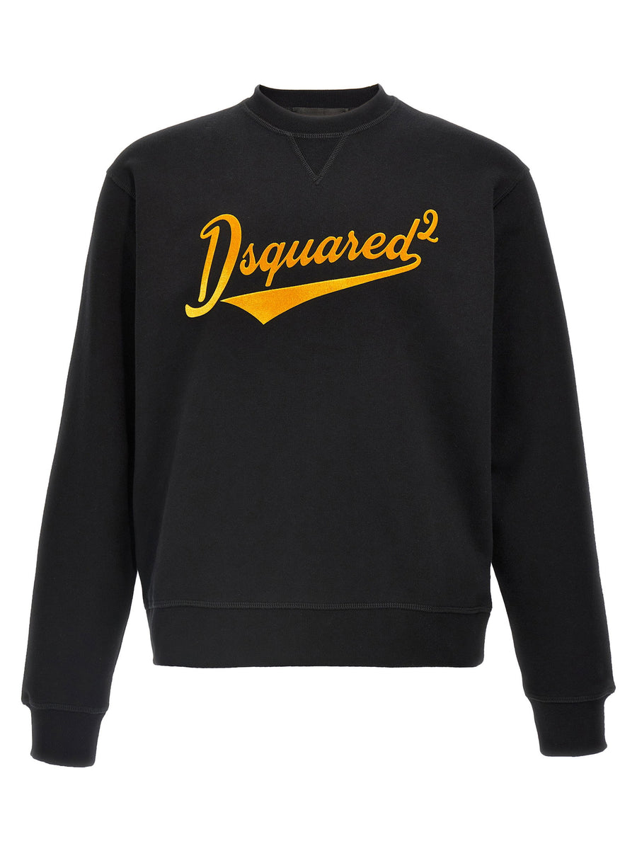 Dsquared2 Velvet Logo Sweatshirt — Black