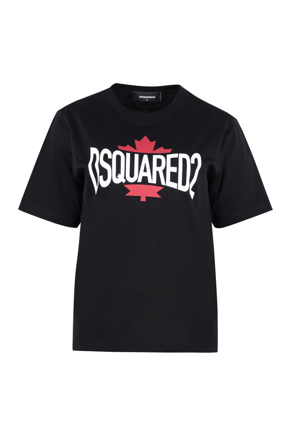 Short-Sleeve Printed Cotton T-Shirt Black T-shirts & Jerseys