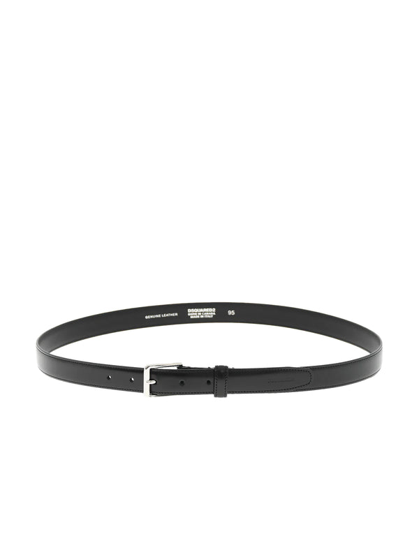 Dsquared2 100% Leather belt in black