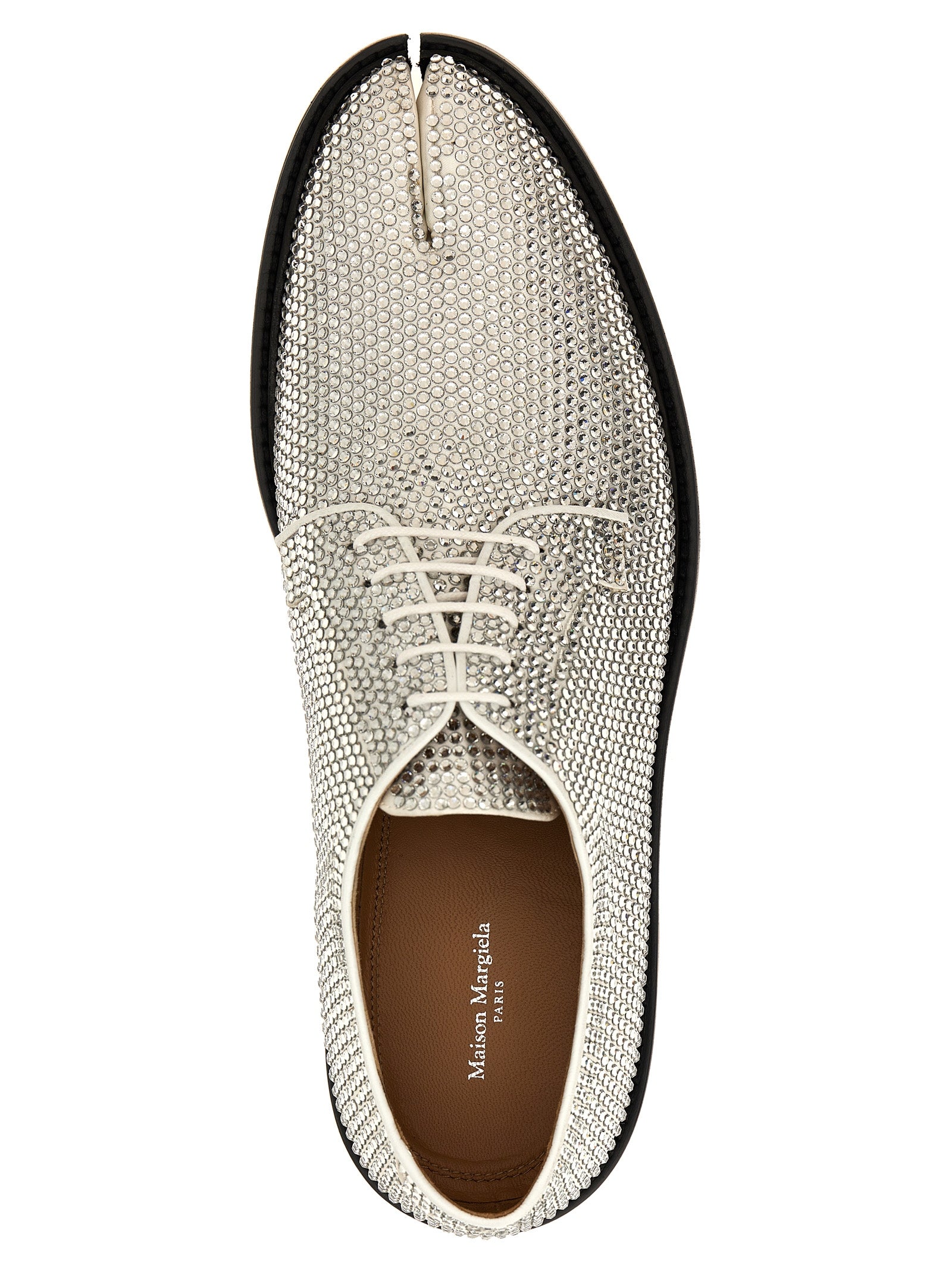 Tabi lace up shoes Silver Crs