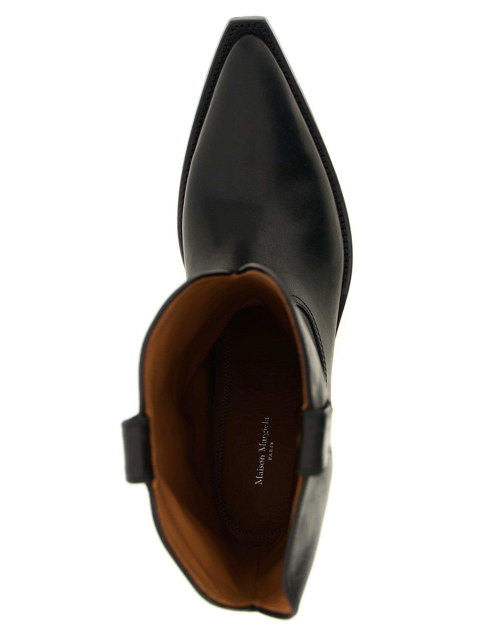 Heel-Less boots Black Bovine Leather (bos Taurus) Boots, Ankle