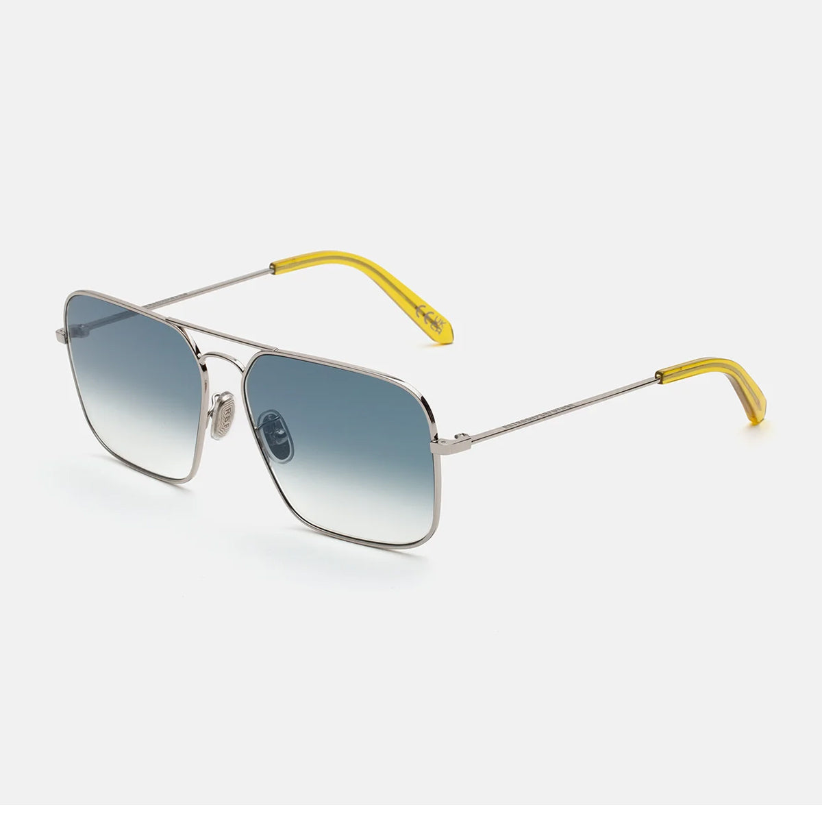 Retrosuperfuture IGGY 2.0 FADEISM AZURE Silver Blu Argento Metal Occhiali Da Sole