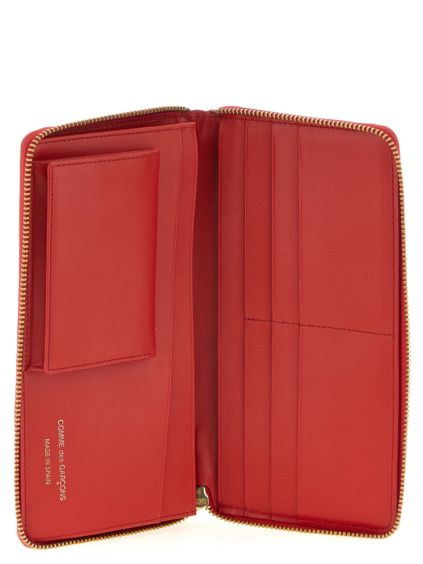 Pola dots printed wallet Red Calfskin Leather Wallets, Card Holders