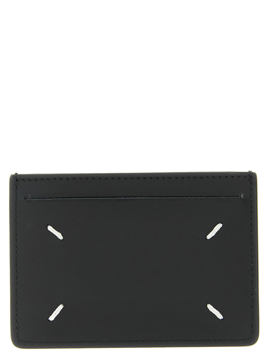 Maison Margiela Leather Stitching Card Case — Black