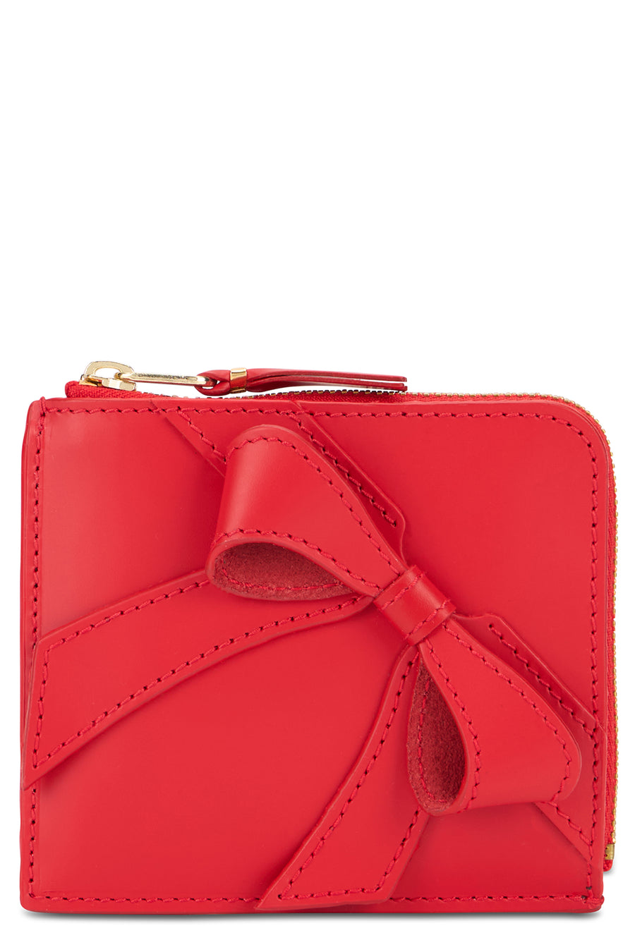 Leather Wallet With Bow — Red Cow Hide & Purses