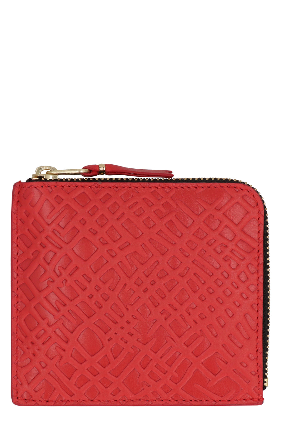Leather Zipped Coin Purse Red Cow Hide Wallets & Cardholders