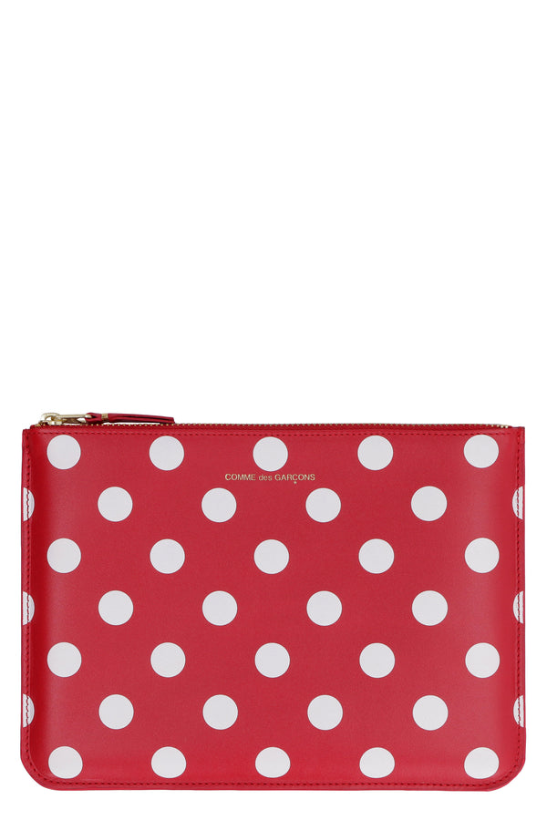 Leather Pouch Red Cow Hide Clutch Bags