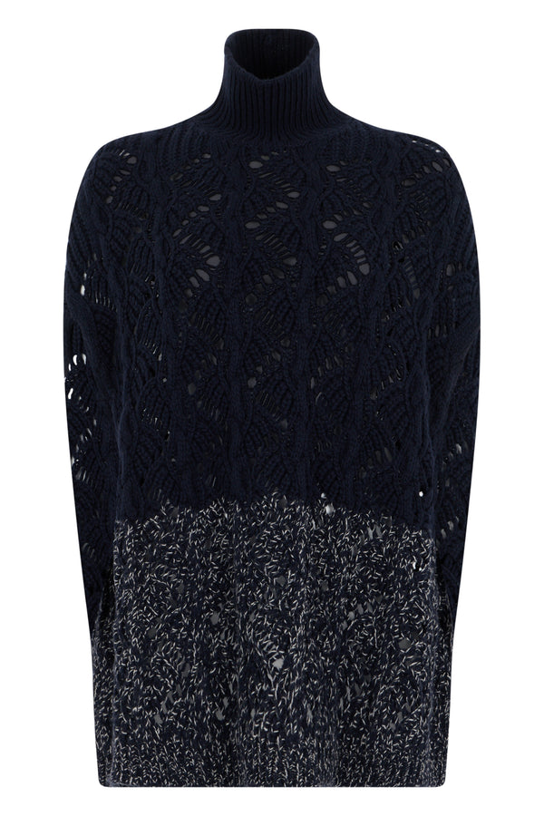 High-Neck Sweater Midnight Blue Virgin Wool