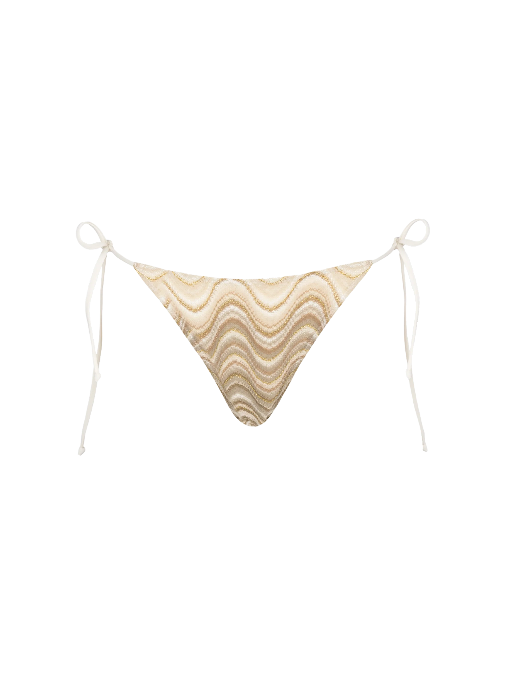 Raschel Wave Pattern Marielle Swim Briefs Beige Bottom