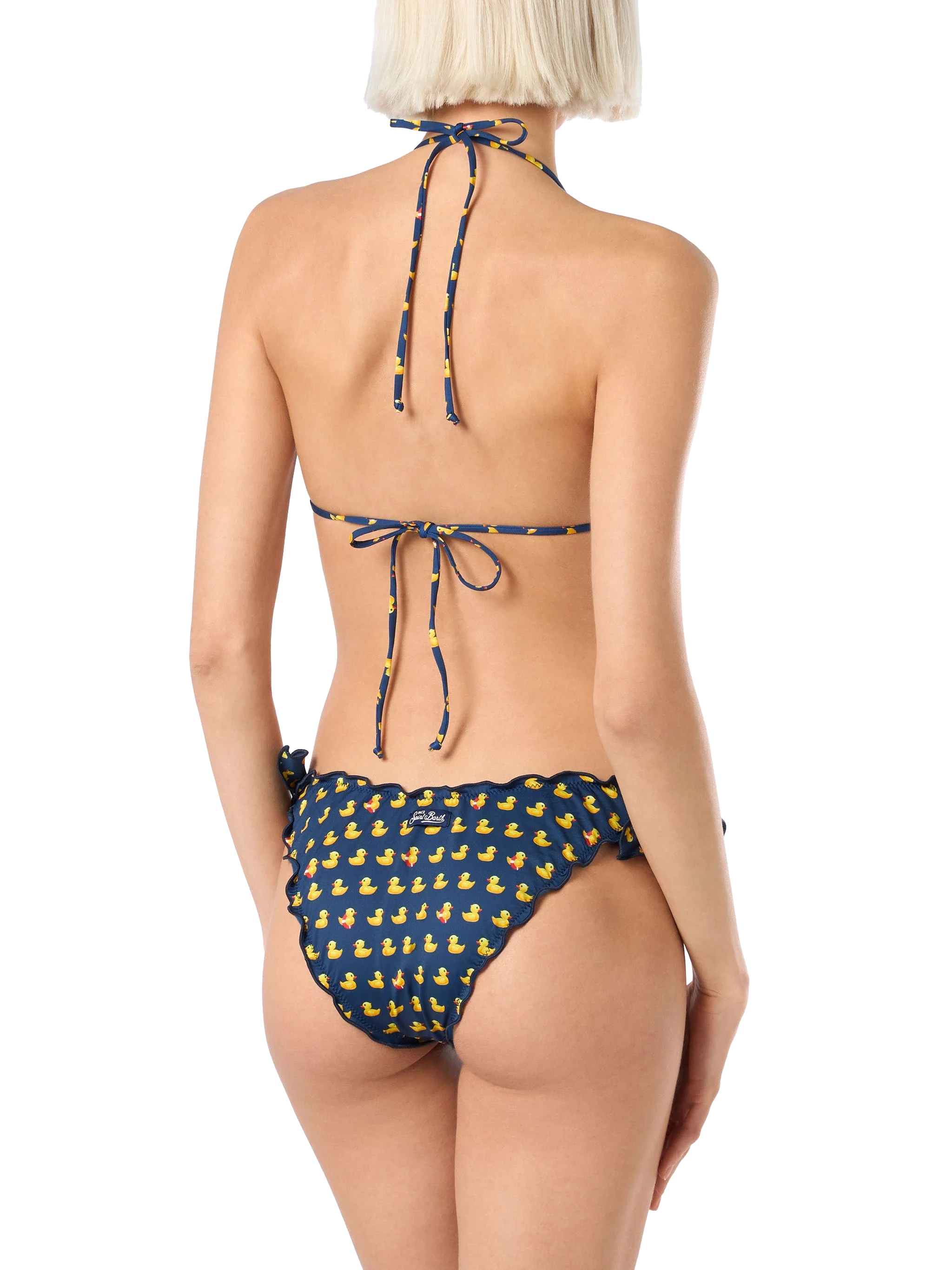Moon Classic Swim Briefs With Ducky Print Blue Bottom