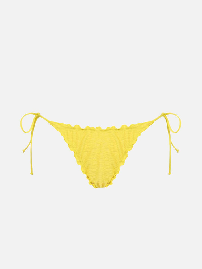 Miami Embossed Zebra Swim Briefs Yellow Bottom