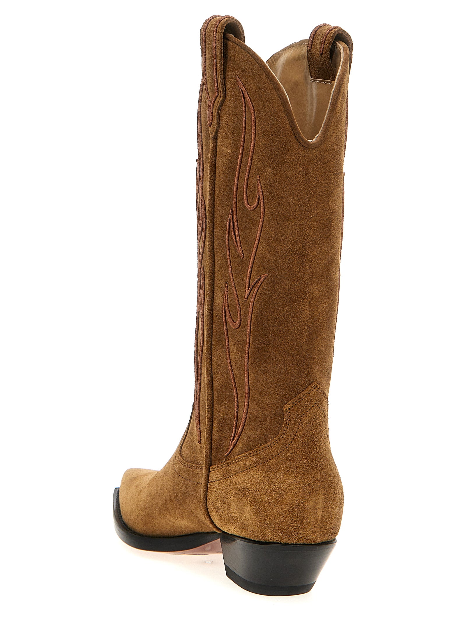 Santa Fe boots Brown Calfskin Leather (bos Taurus) Boots, Ankle