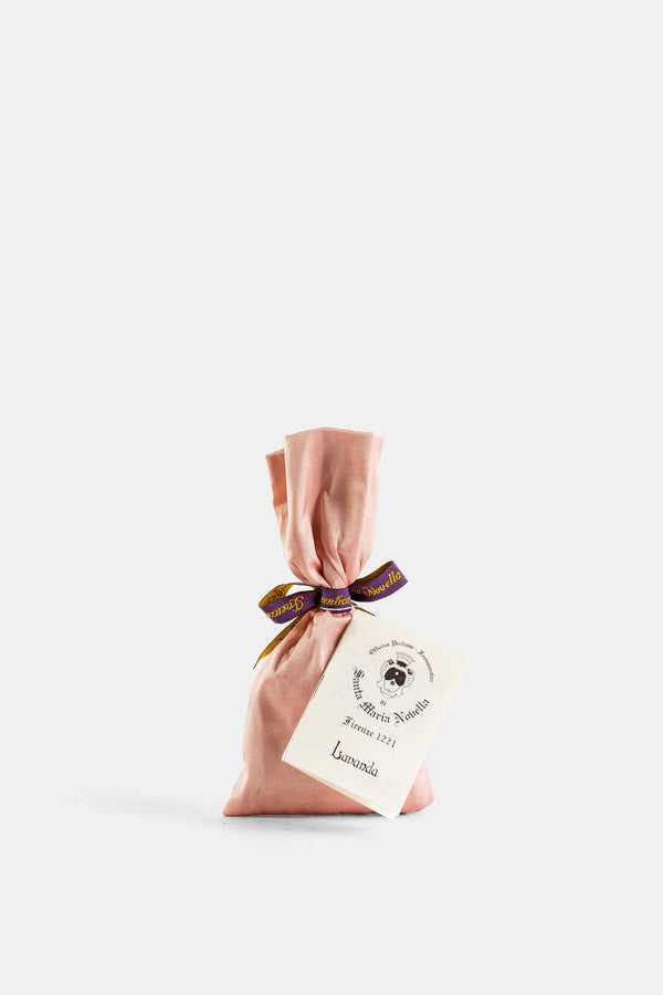 Santa Maria Novella Silk lavender pouch in pink
