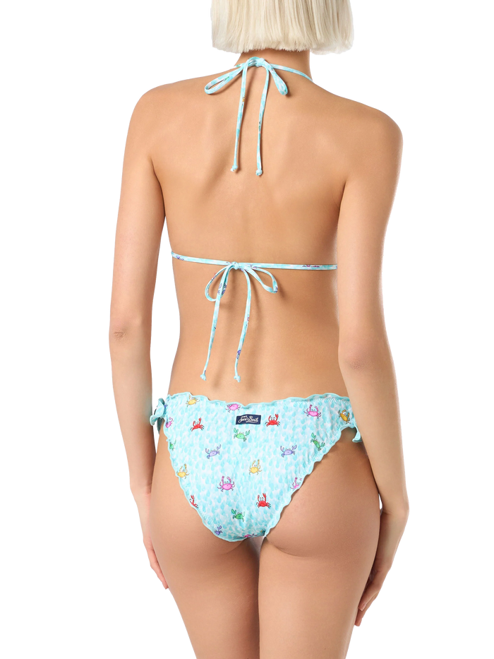 Sarius Crab Print Triangle Bikini White