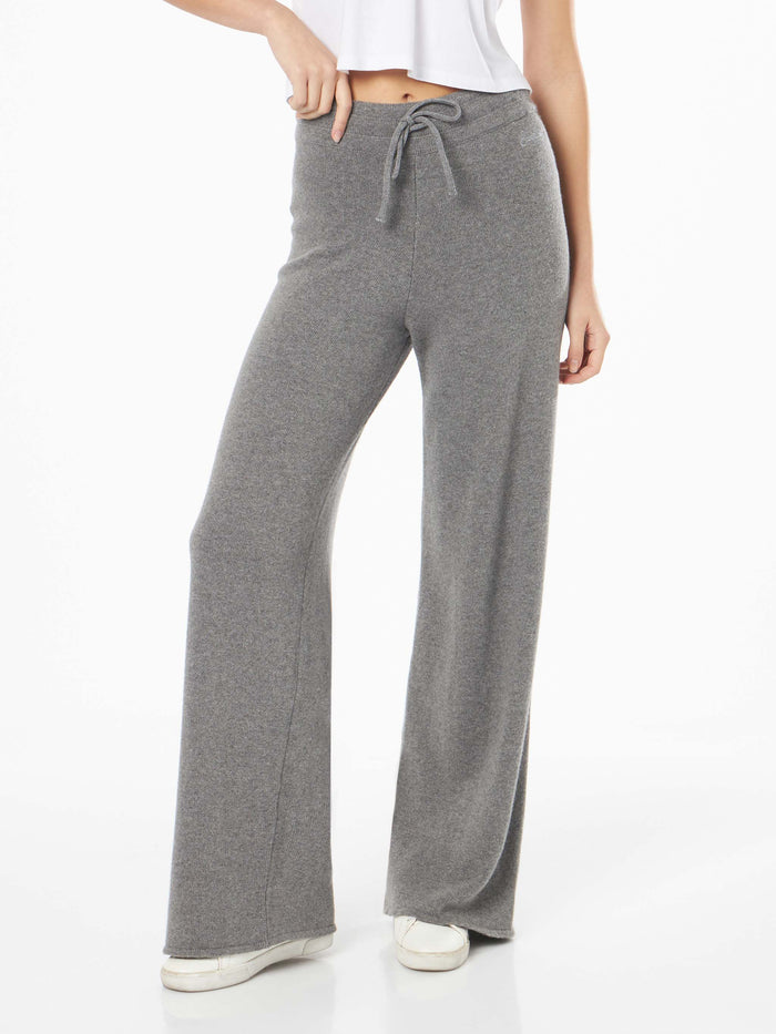 Knitted Grey Palazzo Pants