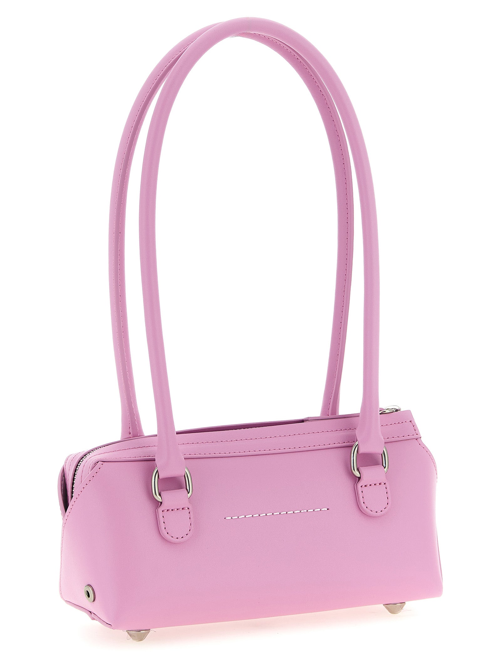 Bauletto Mini Shoulder Bag Pink Cow Leather (bos Taurus)