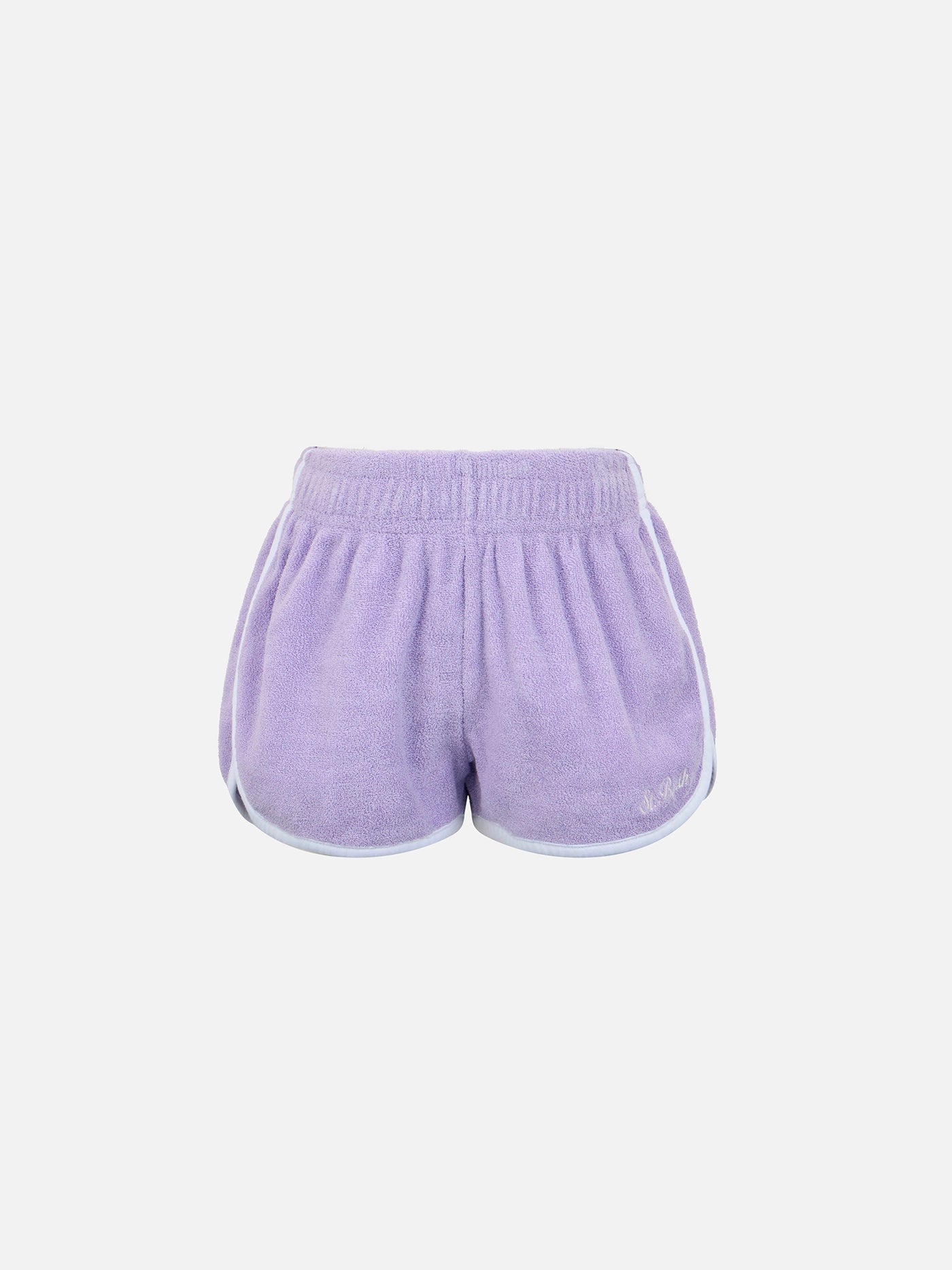 Girl Lilac Terry Pull Up Shorts Curly Pink Pant