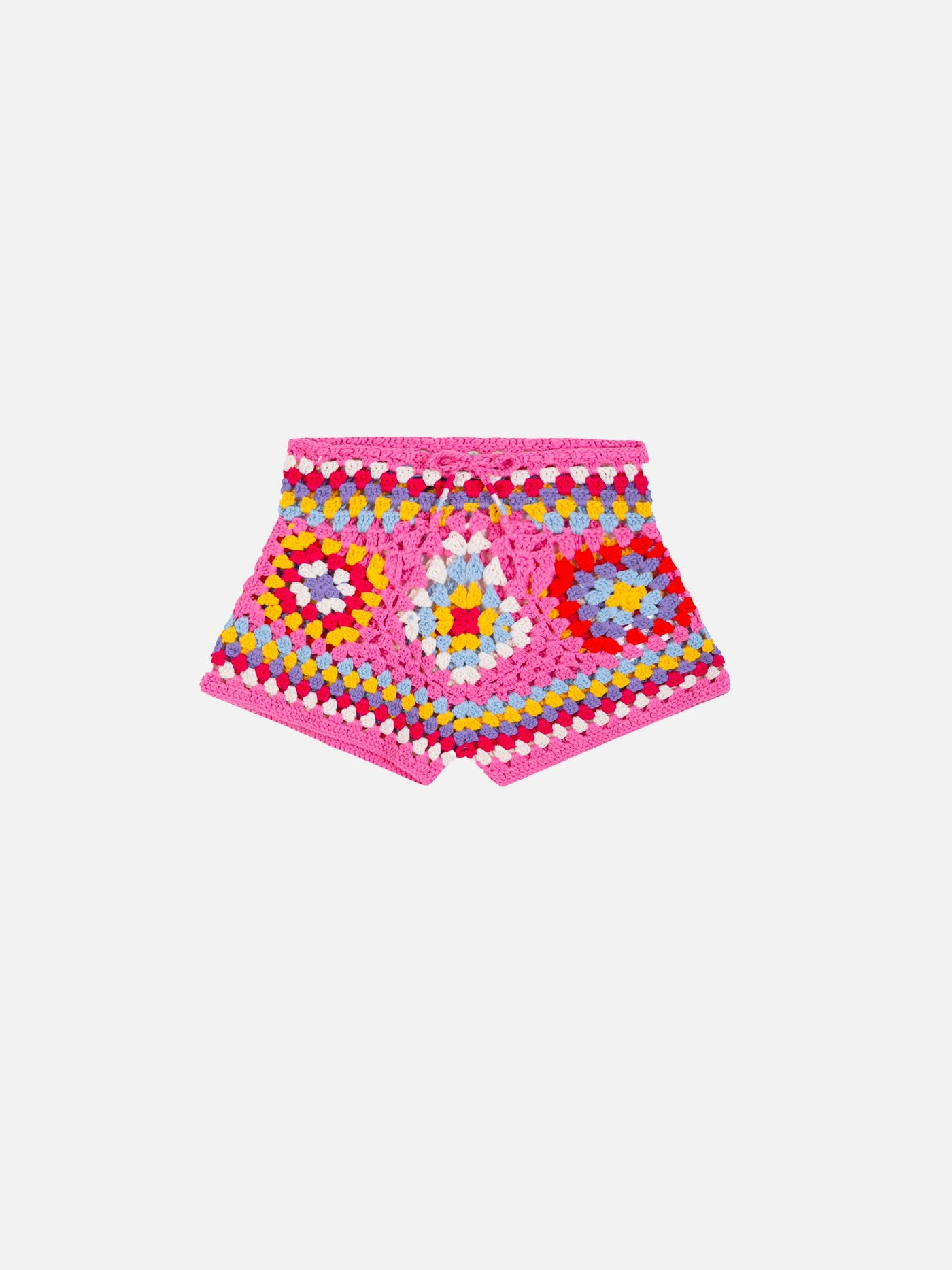 Girl Crochet Shorts Pink Bottom_apparel