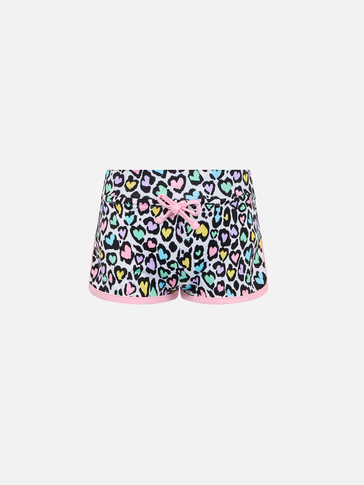 Girl Beach Shorts Coco With Hearted Animalier Print Pant